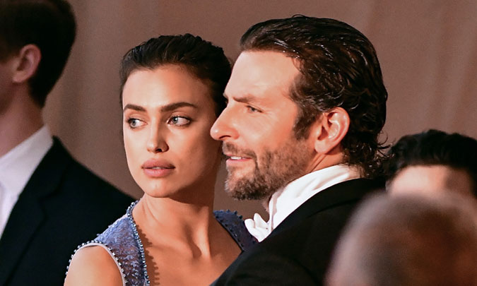 Retrato íntimo de Bradley Cooper e Irina Shayk