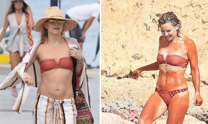 Baños de barro, un paseo en yate... así de bien se lo pasa Kate Hudson en Ibiza y Formentera