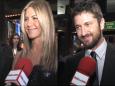 Jennifer Aniston y Gerard Butler se lanzan piropos el uno al otro en el estreno de 'Exposados' en Madrid