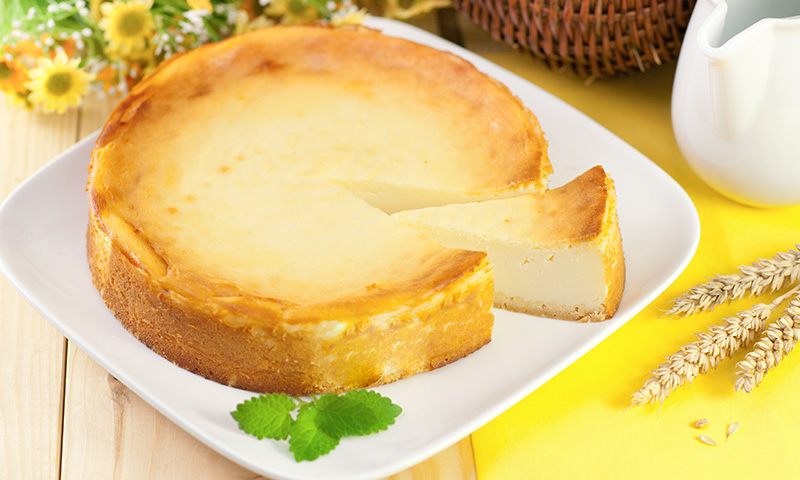 Tarta de queso con mermelada de melon