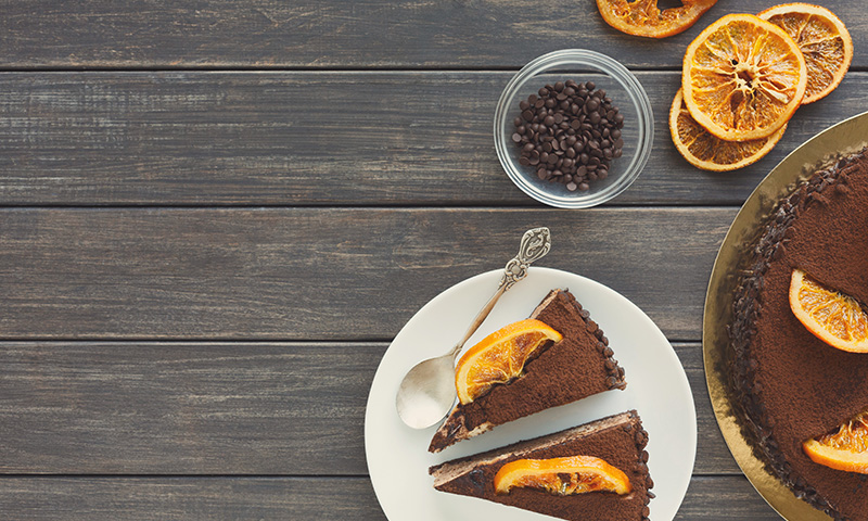 Bizcocho de naranja con un delicioso 'extra': pepitas de chocolate