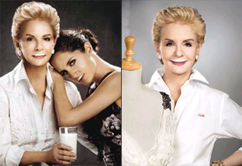 Carolina Herrera y su hija, ¡locas por la leche!