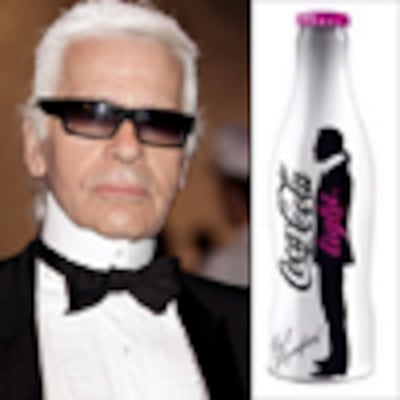 Karl Lagerfeld 'viste' con su propia silueta un conocido refresco