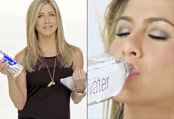 Jennifer Aniston: derroche de humor en su última campaña para una firma de agua
