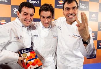 Tres cocineros 'como tres soles'