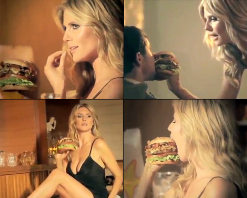 Heidi Klum, una sensual 'devoradora' de hamburguesas