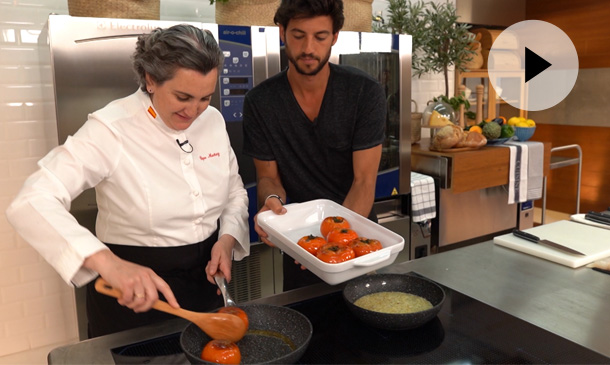 Un bacalao a la andaluza con tomate y diferente