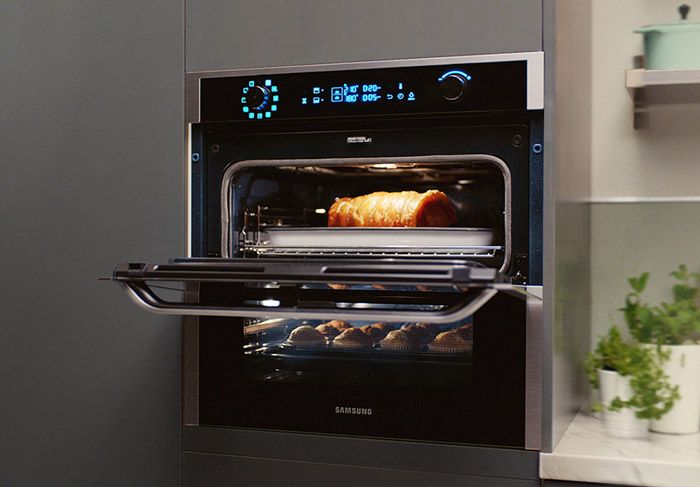 Ripley - HORNO ELECTRICO SAMSUNG CON DUAL COOK 75 LTS NV75K5541RS/BG
