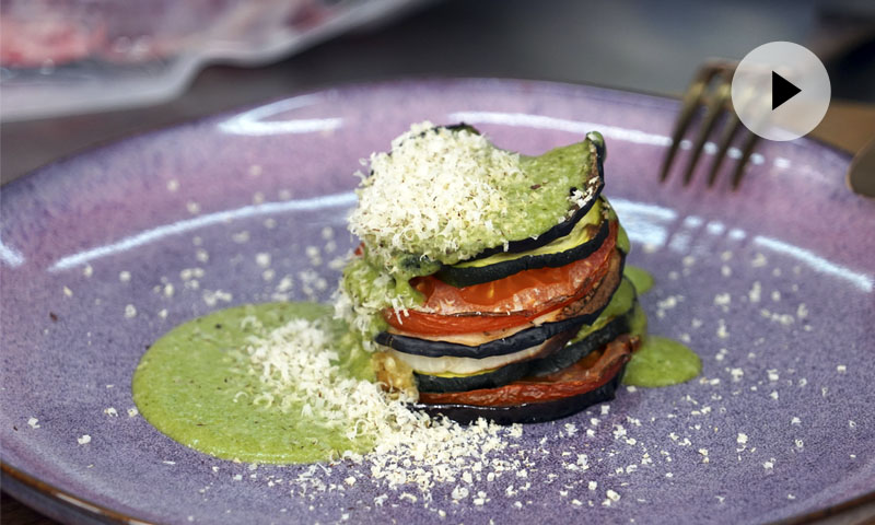 Milhojas de berenjenas, un plato repleto de vitaminas