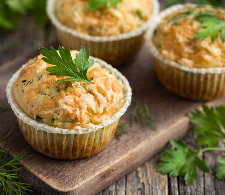 Muffins de calabacín y queso