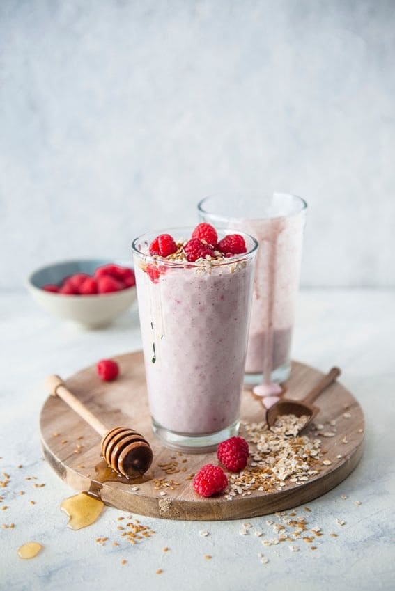 smoothie-frambuesa-yogur-semillas-lino