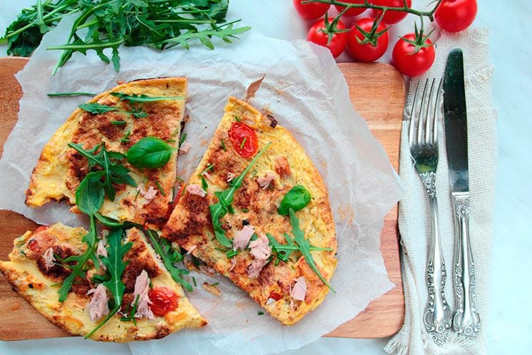 Tortilla de atún y verduras