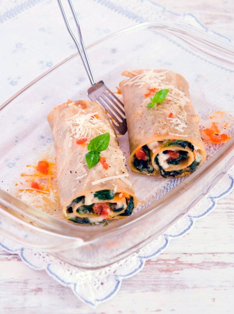 Canelones de kale y ricota