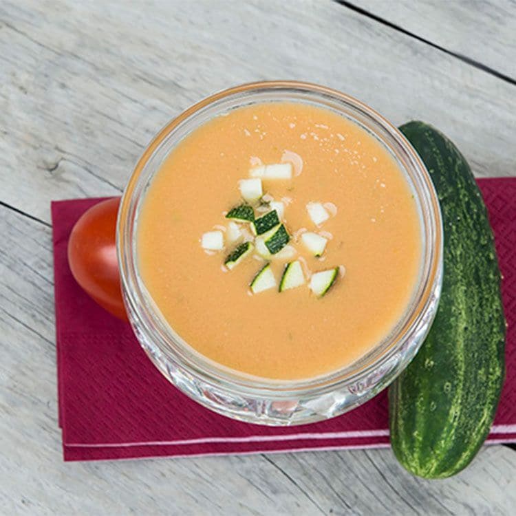 Salmorejo con pepino