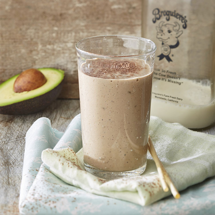 Batido de aguacate y chocolate