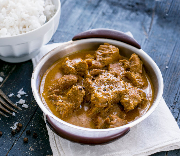 Curry de cordero al azafrán