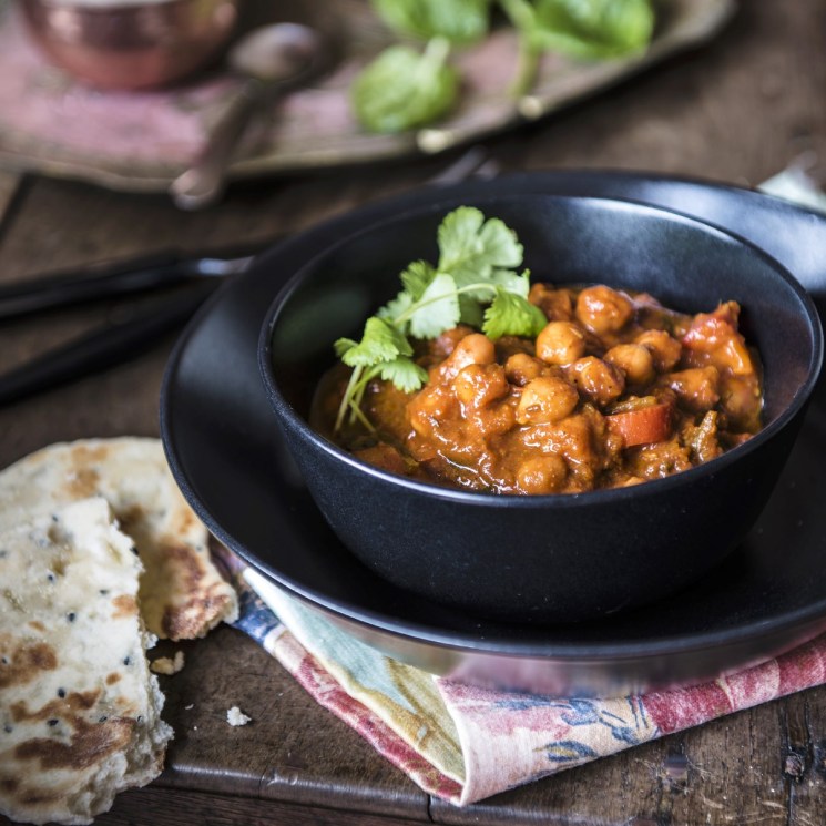 Garbanzos guisados con curry 