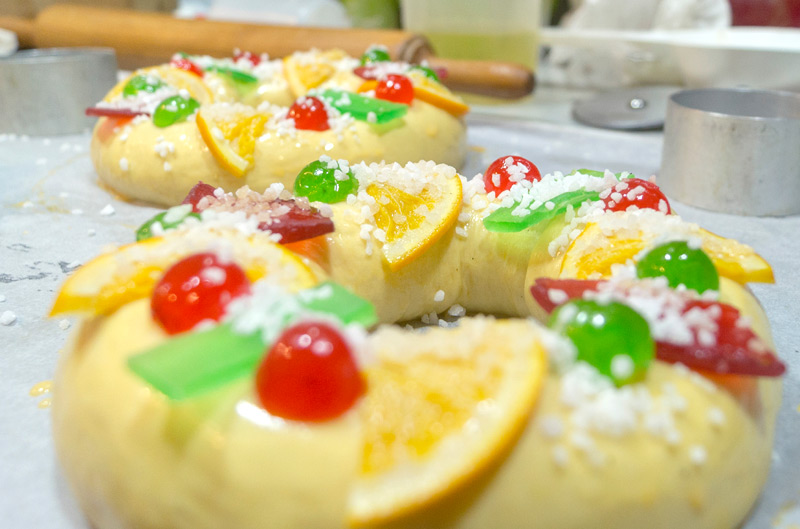 Roscón de Reyes sin hornear