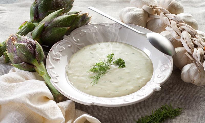 Crema de alcachofas