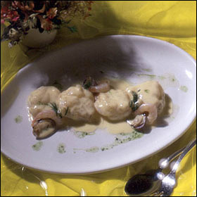 Bacalao fresco en salsa de txacolí