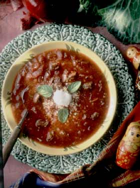 Sopa rusa de col y remolacha 'borscht'