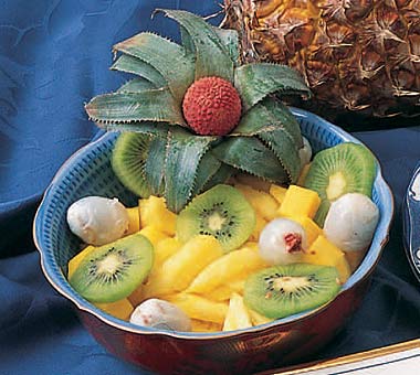 Ensalada de frutas exóticas con jengibre