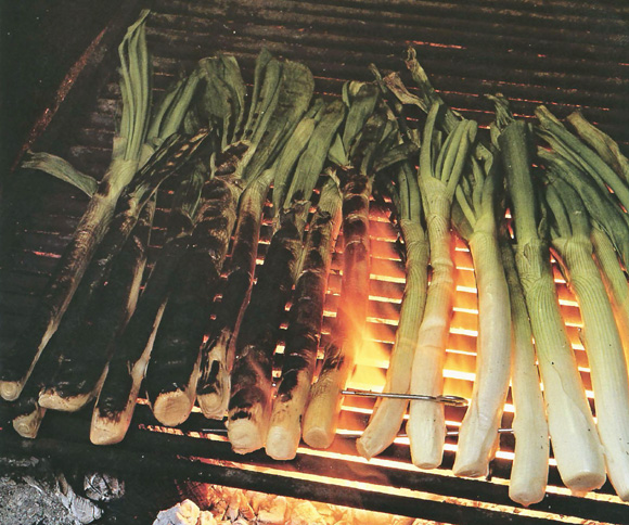 'Calçots' con romesco