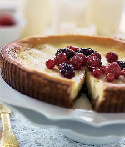 Tarta de queso y frutos rojos