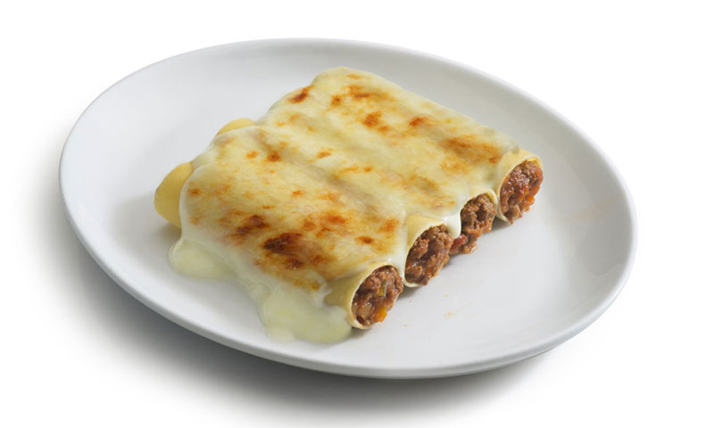 Canelones de carne a las 5 pimientas