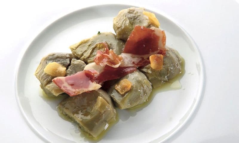 Alcachofas con jamón