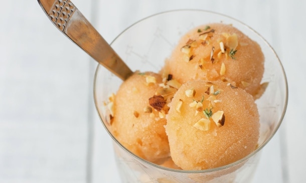 Sorbete de melón y nueces Sorbete de melón y nueces