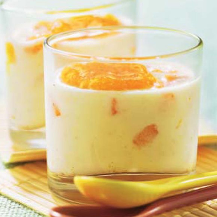 Crema de leche con papaya