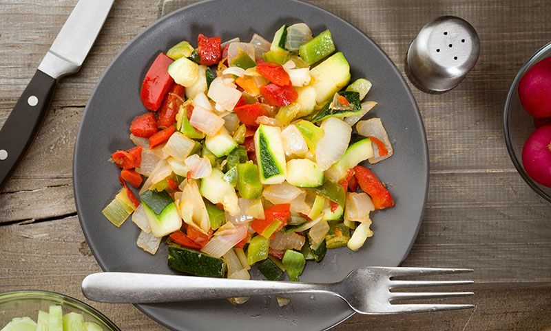Ensalada templada de calabacín con tomillo