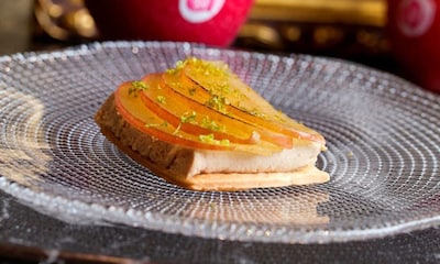 Tartaleta de manzana con foie caramelizado