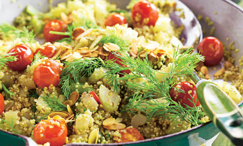 Ensalada de tomate y quinoa