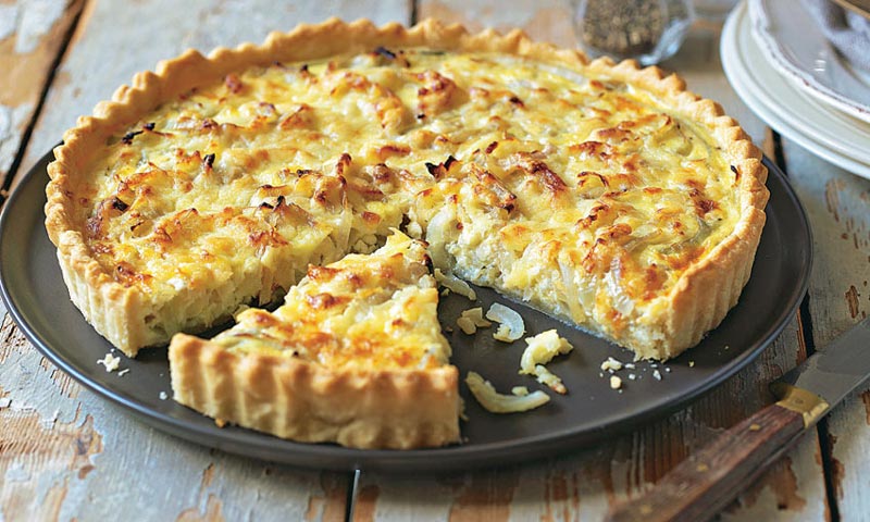 'Quiche' de puerros y queso 'Cheddar'