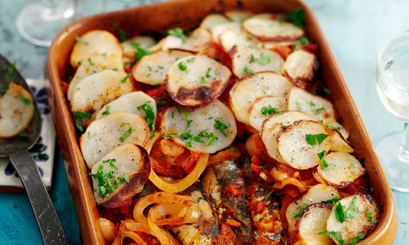 Sardinas gratinadas a la murciana