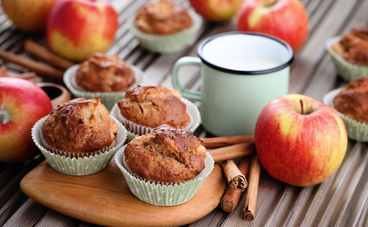 'Muffins' de avena y manzana