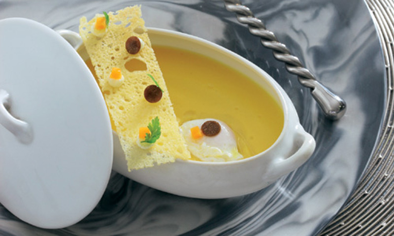 Crema de calabaza con trufa