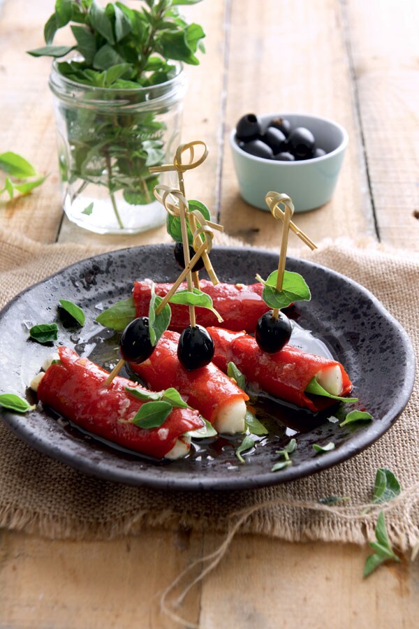Rollitos de pimientos del piquillo con mozzarella - ¡Hola ...