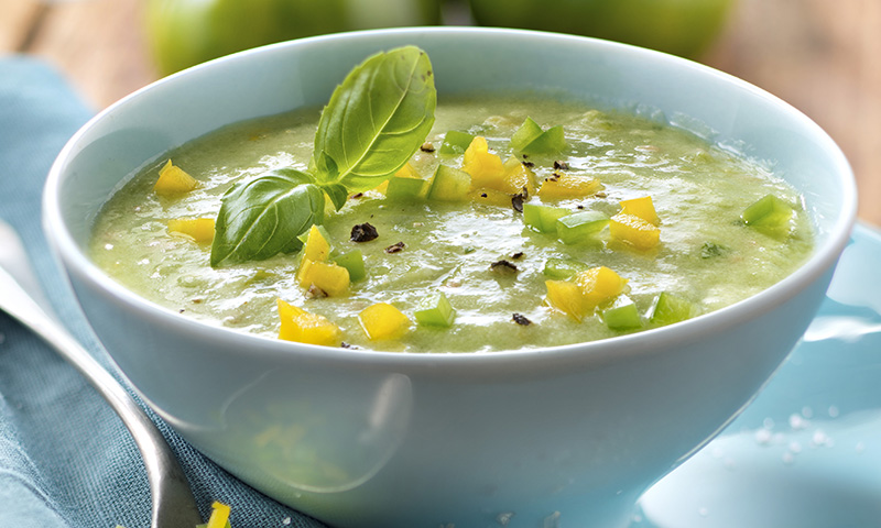 Gazpacho granizado de tomates verdes