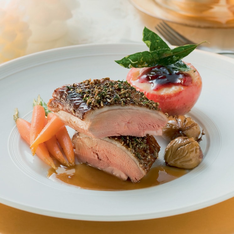 Pechuga de pularda con castañas y zanahorias Pechuga de pularda con castañas y zanahorias