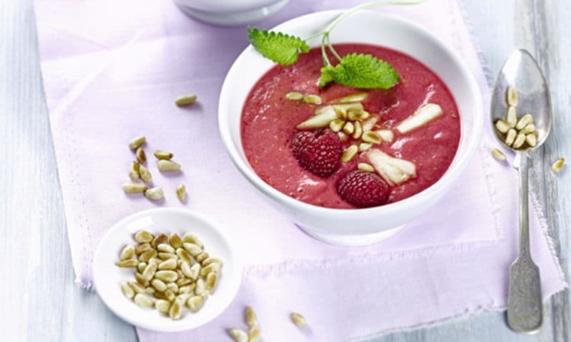 'Smoothie bowl' de tomate y frambuesa