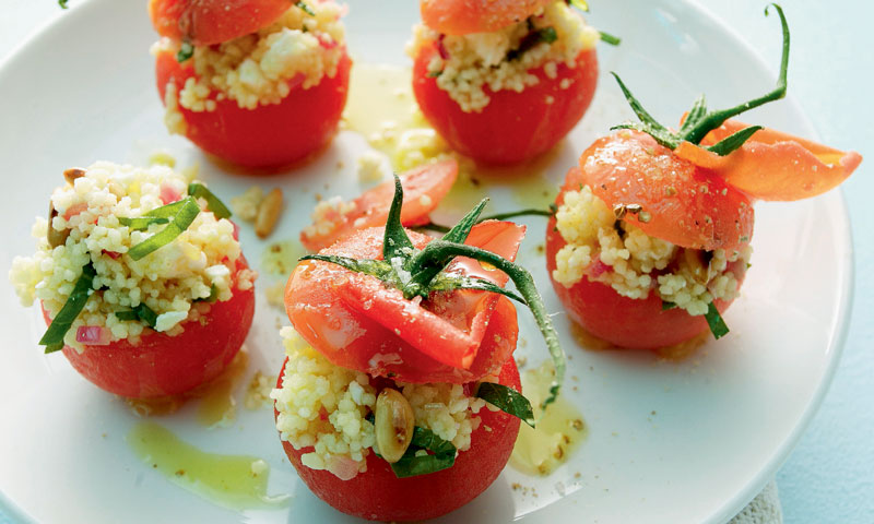 Tomatitos 'cherry' rellenos de tabulé