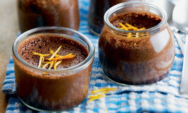 'Mousse' de chocolate con naranja confitada