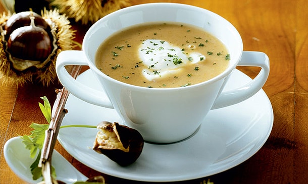 Crema de castañas y apio Crema de castañas y apio