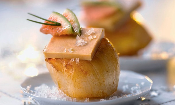 Vieira con foie gras Vieira con foie gras