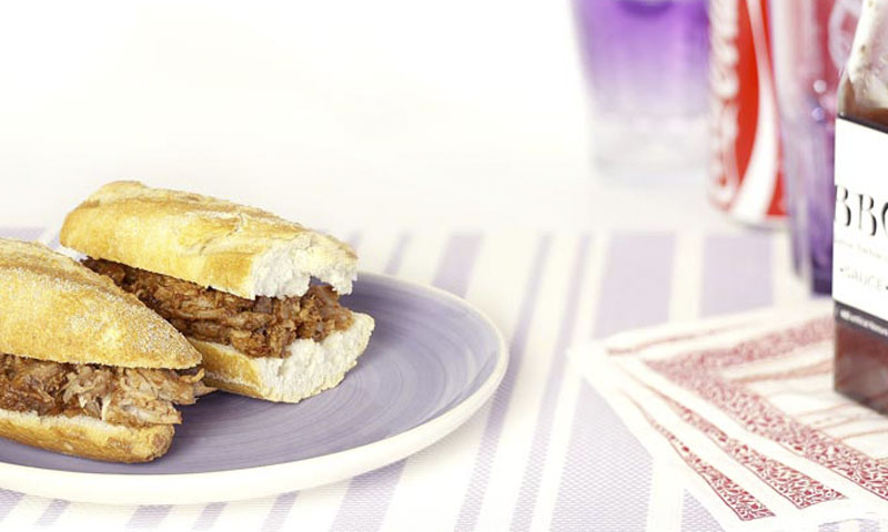 Tradicional 'pulled pork' americano con 'Slow Cooker'