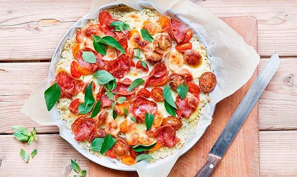 Pizza de coliflor Pizza de coliflor