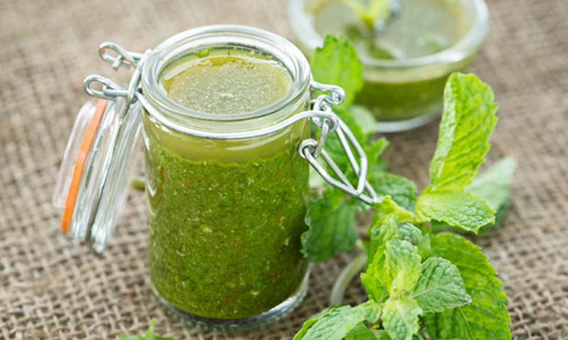 Vinagreta de menta, cilantro y lima